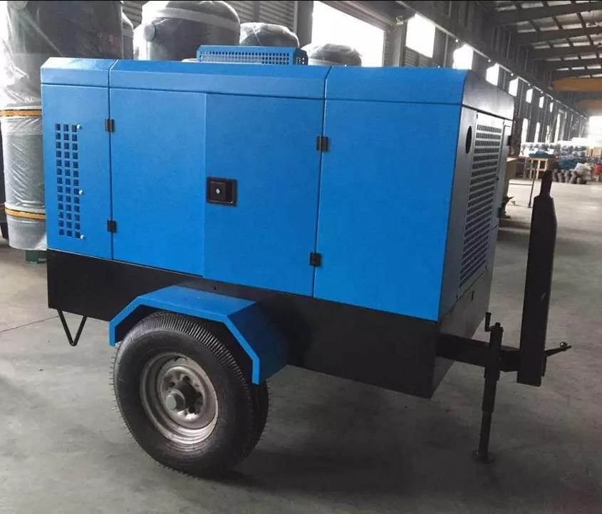 Portable 8bar 45kw Single Diesel Screw Air Compressor